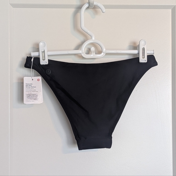 Lululemon Waterside Mid-rise Skimpy Swim Bottom - NWT Black sz 4 - Picture 5 of 7
